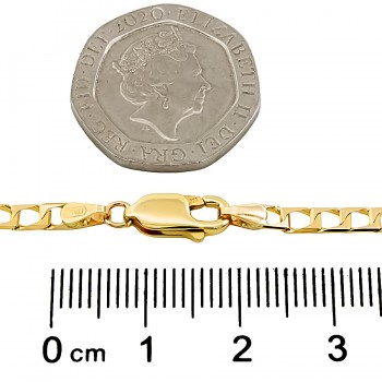 9ct gold 2.5g 7 inch curb Bracelet